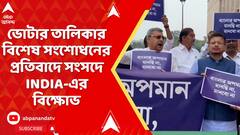Parliament Protest: ভোটার তালিকার বিশেষ সংশোধনের প্রতিবাদে সংসদে INDIA-এর বিক্ষোভ