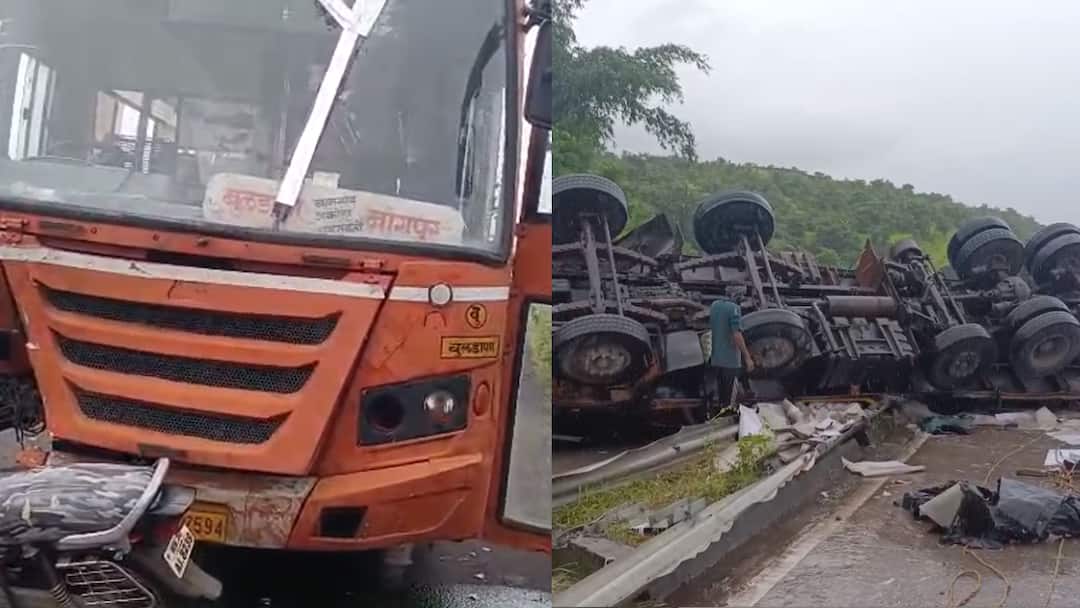 अकोल्याच्या राष्ट्रीय महामार्गावर ST बस अन् दुचाकीच्या धडकेत बाईकस्वार ठार, रायगडमध्ये  कशेडी घ