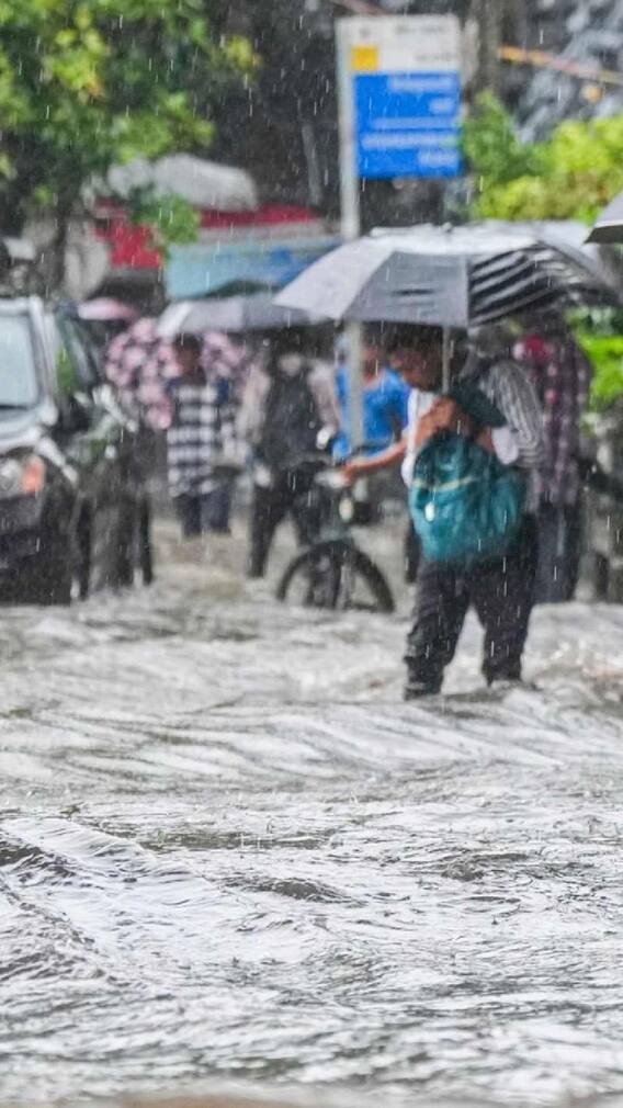 बारिश बनी मुसीबत, मुंबई की सड़कों पर जलजमाव, ट्रैफिक थमा