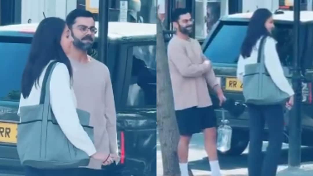 হাতে ছাতা, জলের বোতল, লন্ডনের রাস্তায় বিরাট কোহলি এবং অনুষ্কা শর্মা, ভিডিও ভাইরাল