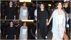 एयरपोर्ट पर ऑल ब्लैक लुक में तमन्ना ने दिखाया जलवा, तो जाह्नवी कपूर व्हाइट टॉप-स्कर्ट में लगीं कमाल, तस्वीरों से नजरें हटाना मुश्किल