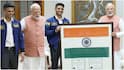 PM Modi Hosts Shubhanshu Shukla In Delhi, Receives Tri-Colour That Travelled To Space — WATCH