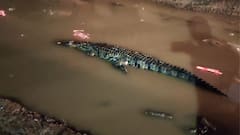Mumbai Goa Highway crocodile: मुंबई-गोवा महामार्गावरील खड्ड्यात भल्यामोठ्या मगरीचा मुक्तसंचार, मुसळधार पावसामुळे काळ नदीतून बाहेर, प्राणीप्रेमींकडून सुटका