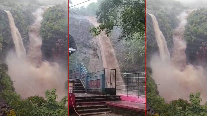 जळगाव जिल्ह्याच्या सीमेवर असलेल्या अजिंठा लेणी परिसरात असलेल्या सप्तकुंड धबधब्याला मोठ्या प्रमाणात पाणी आल्याने तोही वाहू लागल्याने,पर्यटकांच्या दृष्टीने पर्वणी ठरला आहे