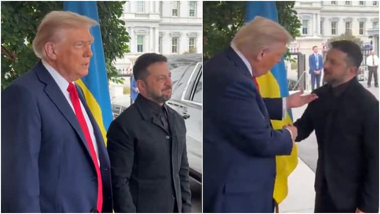 WATCH: Trump Greets Zelenskyy At White House, Indulges In Banter On Black Suit