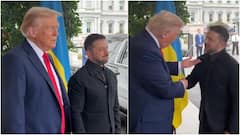 WATCH: Trump Greets Zelenskyy At White House, Indulges In Banter On Black Suit