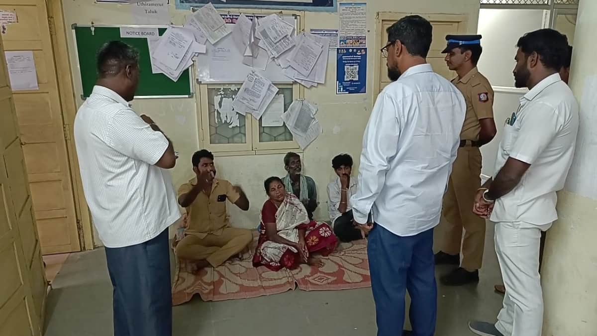 காஞ்சிபுரம் ஆட்சியர் அலுவலகத்தில் நள்ளிரவில் கதறிய குடும்பம்! நிலத்தகராறில் பரபரப்பு, அதிகாரிகள் அதிர்ச்சி!