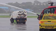 मुंबई विमानतळावरील बसला आग; कर्मचाऱ्यांची धावपळ, अग्निशमन बंबाची तातडीने धाव