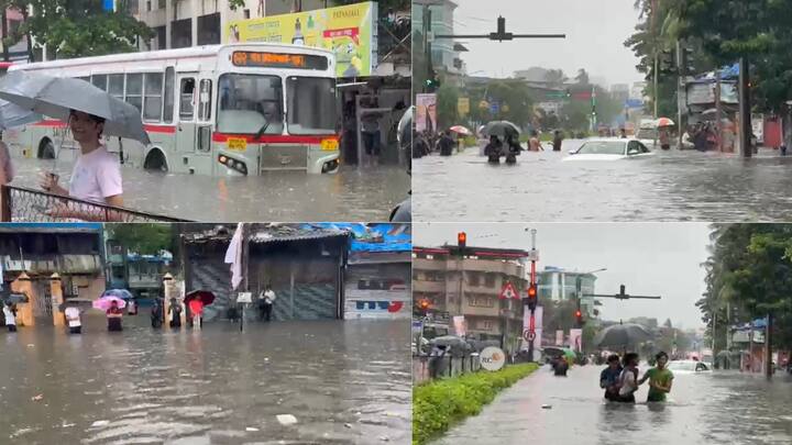 Mumbai Heavy Rain: मुंबईत मंगळवारी पहाटेपासून मुसळधार पाऊस सुरु आहे. या पावसामुळे मिठी नदीच्या पाण्याची पातळी वाढली आहे. पालिकेने फ्लड गेटस बंद केले आहेत.