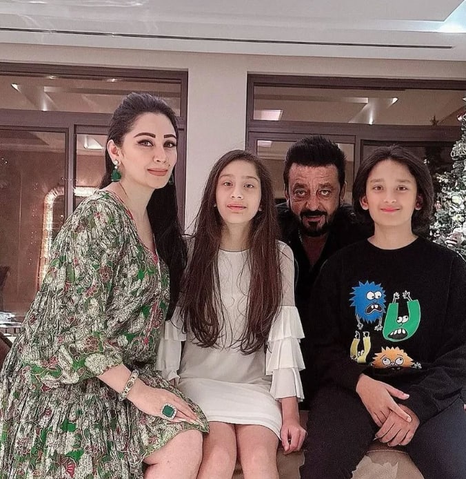 Sanjay Dutt often shares his pictures with his family on social media. In this photo, Shahran, wearing a black sweat shirt and trousers, looks quite cute.