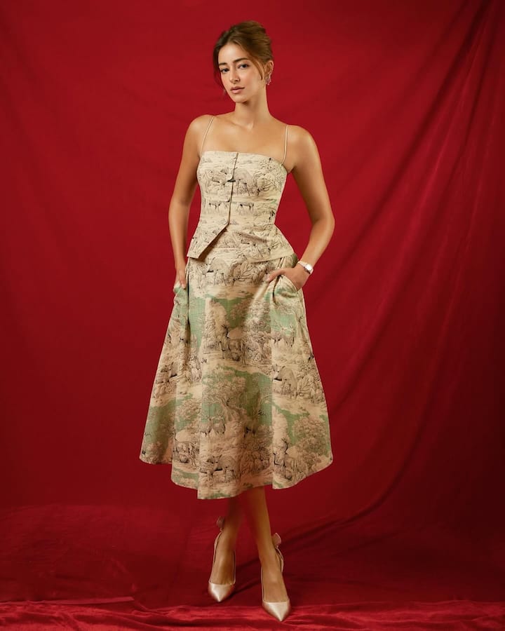 What makes Ananya’s fashion appeal so strong is her versatility. One day she’s in vibrant Gen-Z-friendly co-ords, the next she’s serving old-world glamour in sarees, gowns, or elegant classics. (All Image: Ananya Panday/Instagram.)