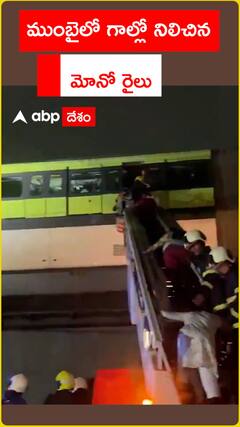 ముంబైలో గాల్లో నిలిచిన మోనో రైలు