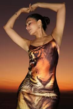 બ્રાઉન કલરનો બૉડીકૉન ડ્રેસ પહેરી કાતિલ લાગી Jacqueline Fernandez, તસવીરોથી મચી ધમાલ