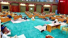 उत्तराखंड विधानसभा सत्र, पहले दिन हंगामा, कांग्रेस विधायकों का धरना, नैनीताल DM-SSP को हटाने की मांग