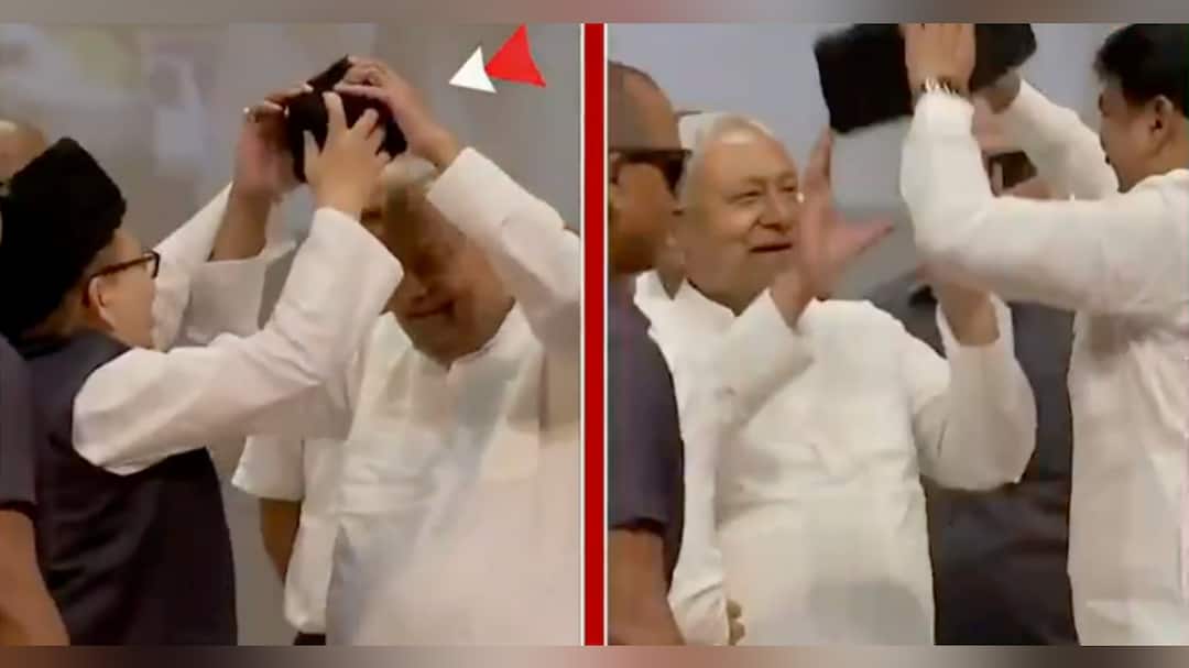 WATCH: Nitish Kumar Declines Skullcap At Madrasa Event, Over A Decade After He Rebuked Modi For Same