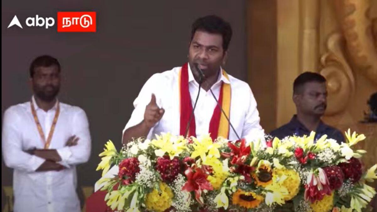 TVK about PTR: தவெக மேடையில் ஒலித்த PTR பெயர் - ஊழலை பற்றி பேசியதால் ஓரங்கட்டப்பட்டதாக ஆதவ் பரபர பேச்சு