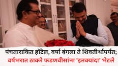 पंचताराकित हाॅटेलपासून, वर्षा बंगला ते शिवतीर्थापर्यंत; वर्षभरात राज ठाकरे देवेंद्र फडणवीसांना 'इतक्या' वेळेला भेटले