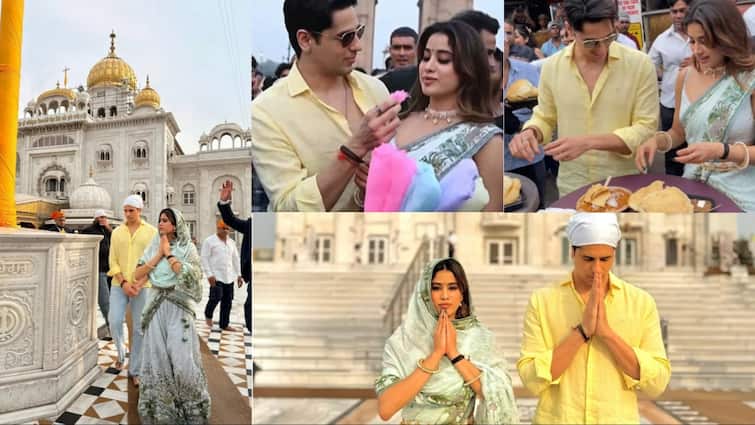 ‘परम सुंदरी’ की रिलीज से पहले दिल्ली पहुंचे सिद्धार्थ-जाह्नवी, बंगला साहिब में की अरदास, फिर छोले-भटूरे का उठाया लुत्फ
