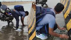 Video: इसे कहते हैं जिम्मेदार नागरिक! फ्लाइओवर पर जमा था पानी, शख्स ने जो किया, तारीफ करेंगे आप