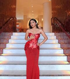 Apoorva Mukhija Stuns in Red Gown As Ex Utsav Dahiya’s Song Sparks Cheating Allegations