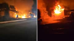 1 Killed, 20 Injured As Road Accident Sparks LPG Tanker Explosion In Punjab's Hoshiarpur: VIDEO