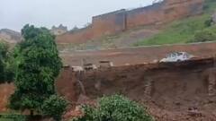 जयपुर में भारी बारिश के बीच हादसा, आमेर किले की दीवार का बड़ा हिस्सा ढहा, देखें वीडियो