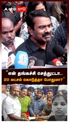 ’’என் தங்கச்சி செத்துட்டா.. 20 லட்சம் கொடுத்தா போதுமா?’’ : Seeman on Sanitary Worker Death