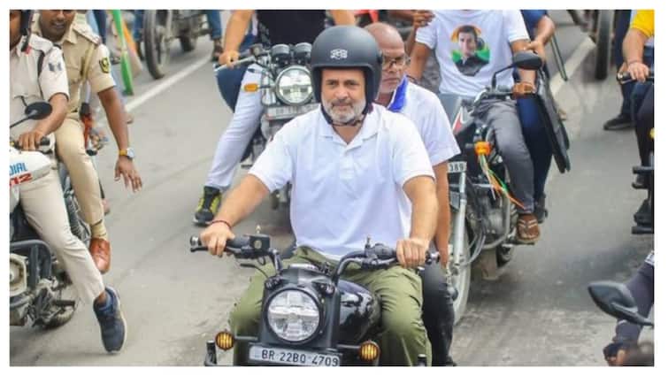 Man Kisses Rahul Gandhi During Bike Rally In Bihar, Gets Slapped: WATCH