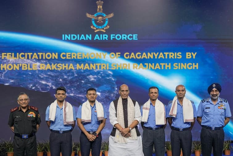‘He Is Also Our Voter,’ Says Rajnath Singh While Felicitating Shubhanshu Shukla