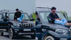 Video: अब सुधर जाएगा! चलती स्कॉर्पियो पर किए खतरनाक स्टंट, पुलिस ने काटा इतने हजार का चालान, देखें वीडियो