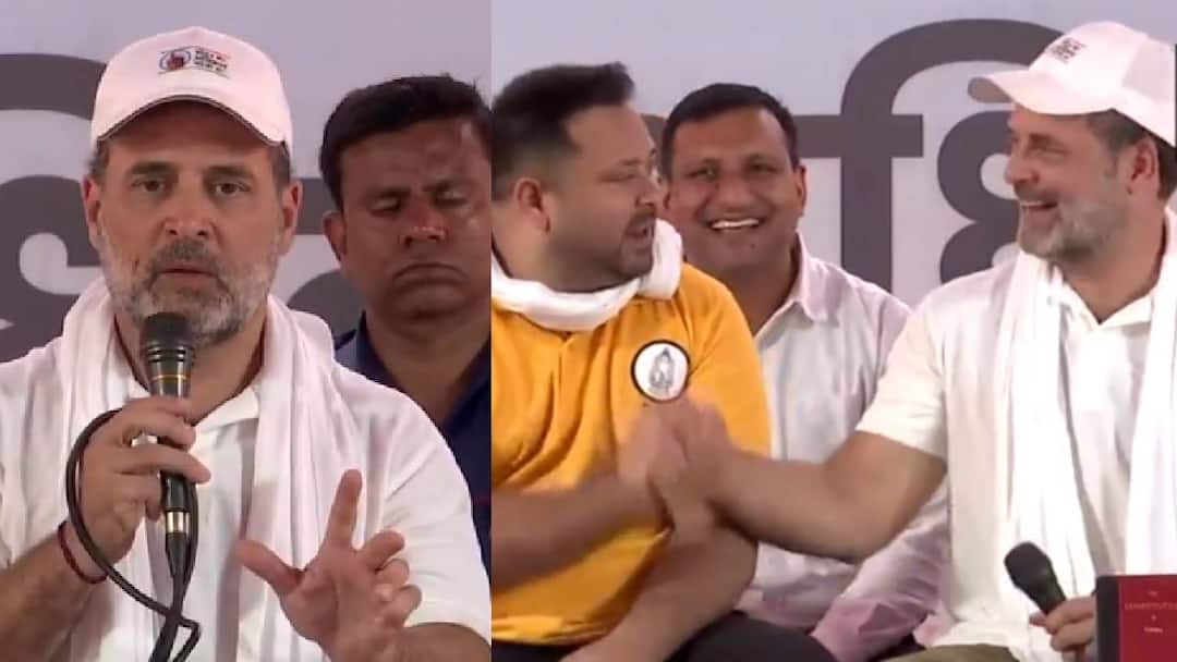 Tejashwi Yadav on chirag paswan gives advice to marriage in Araria rahul gandhi voter adhikar yatra VIDEO: 'ये बात मुझ पर भी लागू...', तेजस्वी ने चिराग पासवान को दी शादी की सलाह तो हंस कर बोले राहुल गांधी