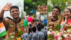 PICS: लखनऊ के लाल शुभांशु शुक्ला का भव्य स्वागत, स्कूली बच्चों का उत्साह चरम पर, जमकर हुई फूलों की बारिश