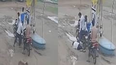 Video: खड़े-खड़े मौत! पेट्रोल पंप पर बाइक से उतरते ही गिर पड़ा शख्स, घटना कैमरे में कैद