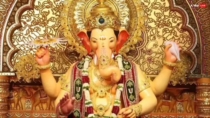 इस साल बप्पा के हाथ में चक्र, सिर पर आकर्षक मुकुट, बैंगनी रंग की धोती है. लालबागचा राजा का ये स्वरूप अत्यंत मनमोहक और भव्य नजर आया. पहली झलक देखकर पंडाल भक्ति और उल्लास से झूम उठा.
