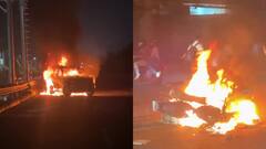 पटना के अटल पथ पर गाड़ियों को फूंका, पुलिस पर पथराव, भाई-बहन की मौत का मामला