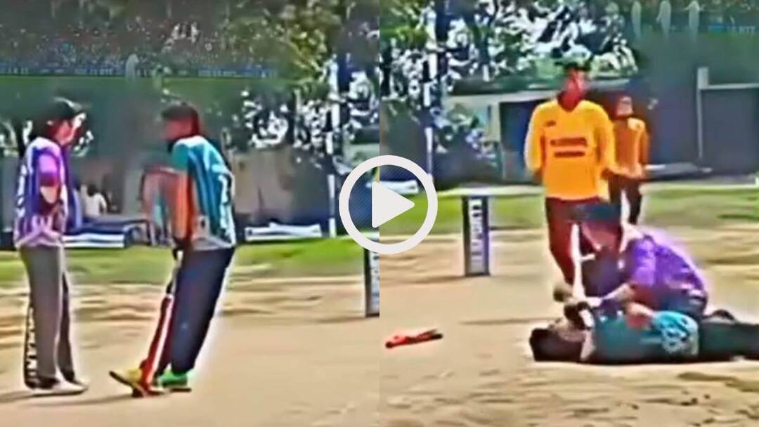 Watch Cricketer dies a few seconds after hitting a six chaos ensues on field Viral Video Video: छक्का मारते ही गिर पड़ा बल्लेबाज, मैदान में पड़ा हार्ट अटैक, हैरान कर देगा वीडियो