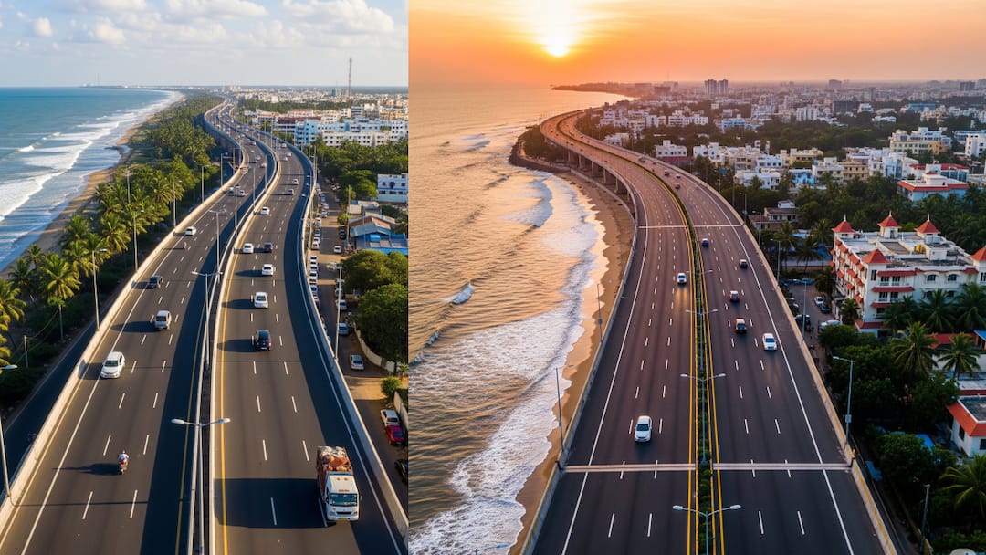 தீர்ந்தது தலைவலி! ரூ.2100 கோடியில் டெண்டர் அறிவிப்பு! ECR உயர்மட்ட சாலை: திருவான்மியூர்-உத்தண்டி பயணம் இனி 15 நிமிடம்! Thiruvanmiyur to Uthandi Elevated Corridor tender released by Tamilnadu Government with cost of 2100 crores TNN தீர்ந்தது தலைவலி! ரூ.2100 கோடியில் டெண்டர் அறிவிப்பு! ECR உயர்மட்ட சாலை: திருவான்மியூர்-உத்தண்டி பயணம் இனி 15 நிமிடம்!