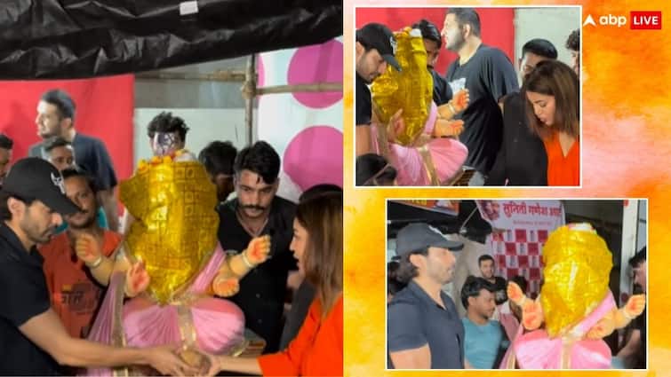 गणेश चतुर्थी से पहले बेटियों संग बप्पा को घर लाए गुरमीत चौधरी और देबिना बनर्जी, वीडियो वारयल