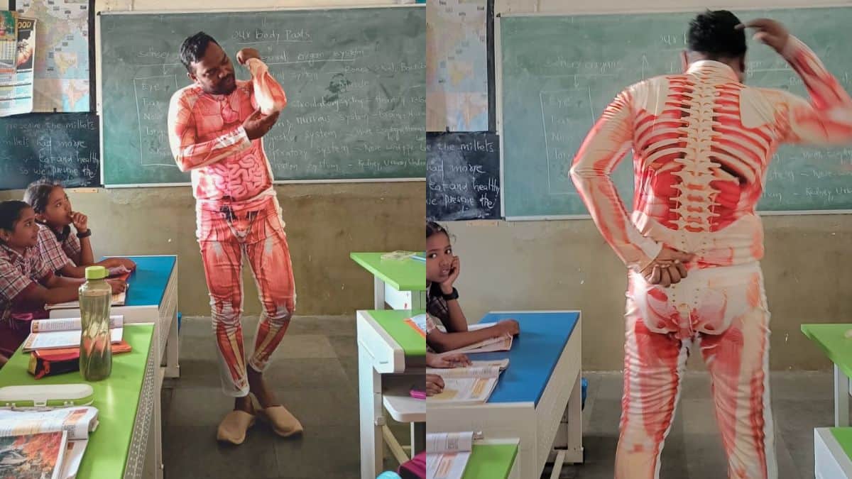 Best Teaching Skills: క్లాస్ అర్థమయ్యేలా చెప్పడానికి స్పెషల్ సూట్.. సార్ పాఠం వింటే బుర్రలోకి వెళ్లిపోవాల్సిందే