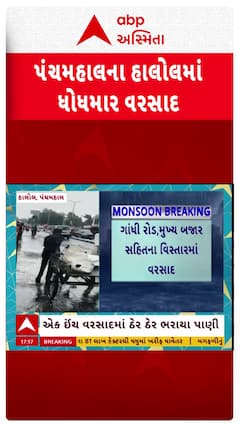 Panchmahal Rain: પંચમહાલના હાલોલમાં ધોધમાર વરસાદ, રસ્તા પર ભરાયા પાણી