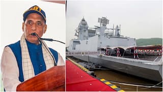 'Floating F-35': Rajnath Singh Commissions Stealth Frigates INS Udaygiri, INS Himgiri In Historic Event