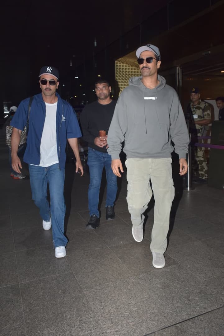 Ranbir was also seen applying blue cap and sunglasses during this period.