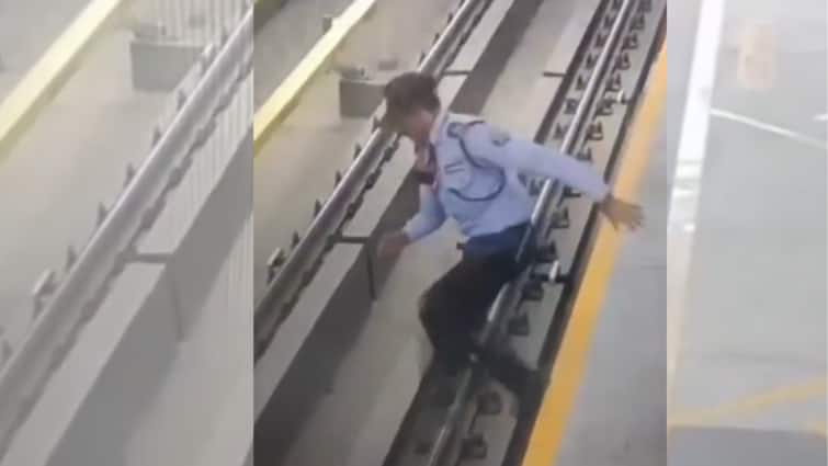 <div>Bengaluru Metro Guard Walks On Platform, Falls Asleep & Slips Onto Track: Watch</div>