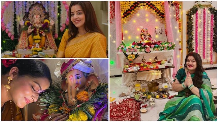 भोजपुरी सितारों में भी गणेश चतुर्थी की धूम, मोनालिसा से काजल तक ने किया गणपति पूजन