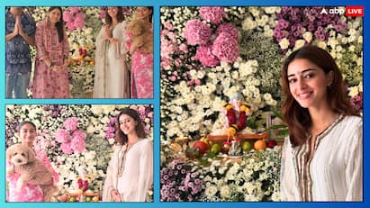 अनन्या पांडे के घर आए गणपति बप्पा, देखें पूजा की इनसाइड तस्वीरें