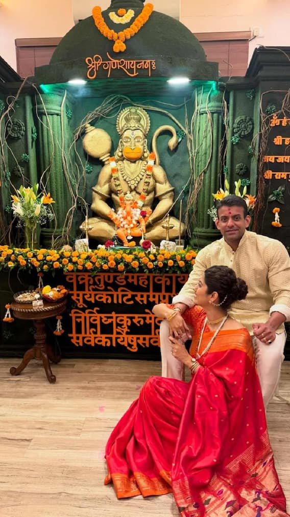 अभिनेत्री अभिज्ञा भावेंच्या घरी बाप्पा विराजमान!