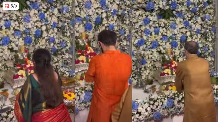 आज शिवसेना ( उबाठा) प्रमुख उद्धव ठाकरे यांनी सहकुटुंब राज ठाकरेंच्या निवासस्थानी बाप्पाचं दर्शन घेतलं . नंतर दुपासच्या जेवणाचाही आस्वाद घेतला