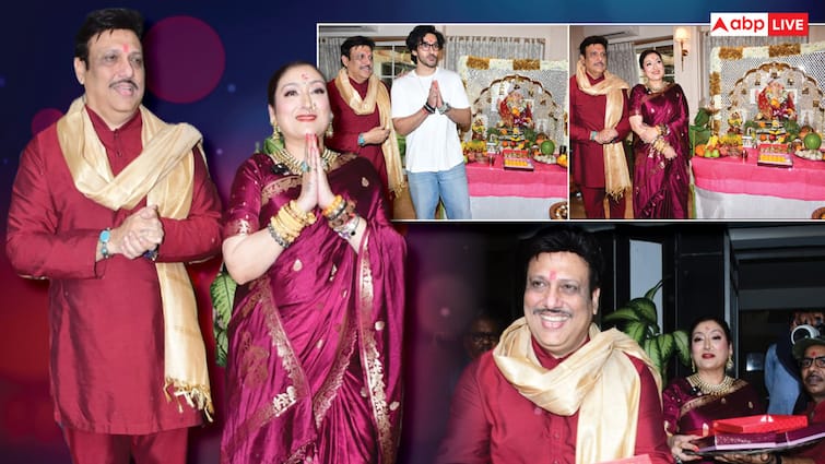 गोविंदा ने पत्नी सुनीता संग मनाई गणेश चतुर्थी, तलाक की अफवाहों पर लगाया ब्रेक, मिठाई भी बांटी