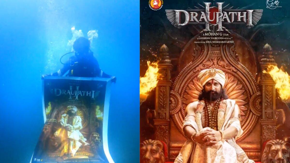 இல்ல எனக்கு புரியல...கடலுக்கு அடியில் வெளியிடப்பட்ட திரெளபதி 2 படத்தின் ஃபர்ஸ்ட் லுக்