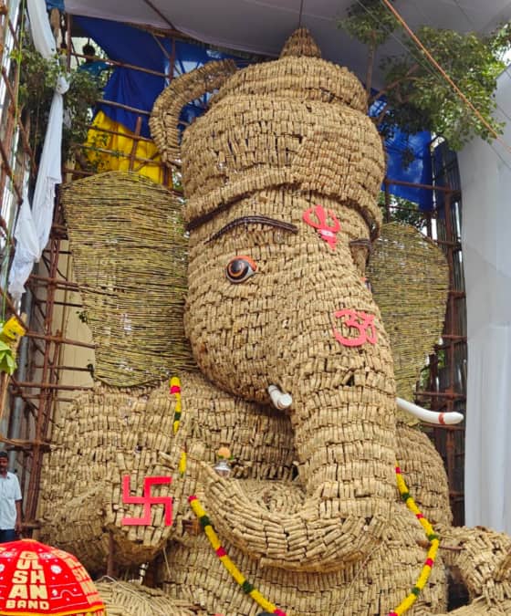 விநாயகர் சதுர்த்தி: சென்னையில் பிரம்மாண்ட சிலைகள்! 42 அடி பித்தளை விநாயகர் முதல் மளிகை பொருள் விநாயகர் வரை